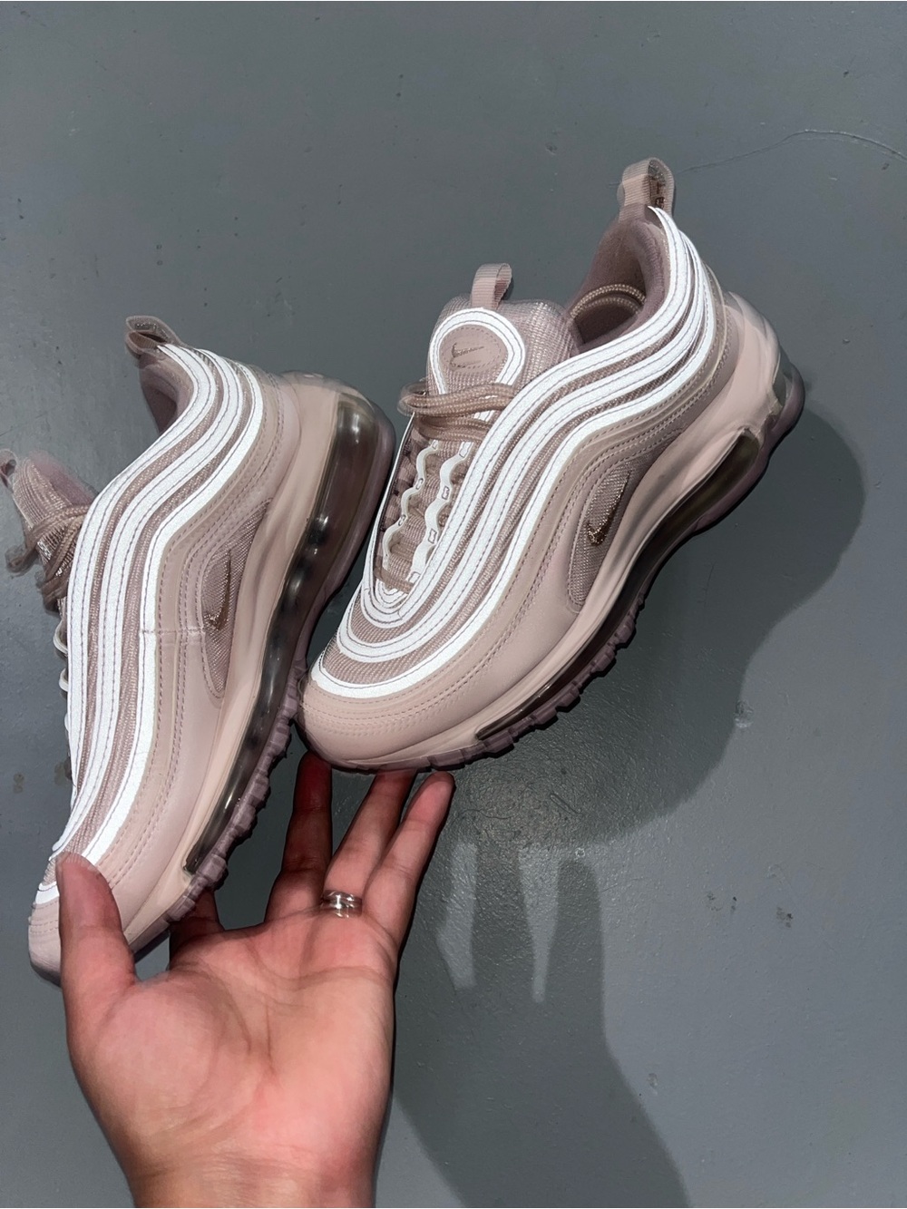Nike Women's Air Max 97 in Beige and White